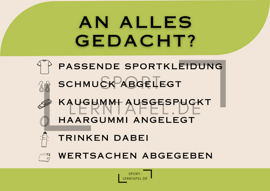 Aufkleber "An alles gedacht?"