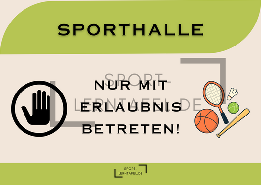 Aufkleber "Sporthalle"