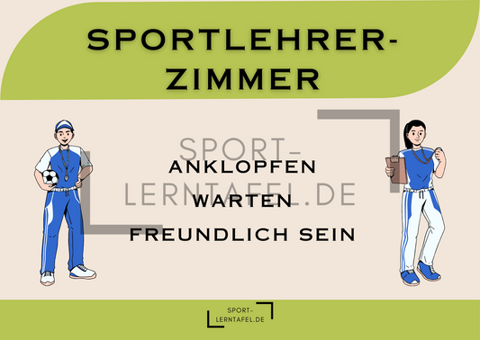 Aufkleber "Sportlehrerzimmer"