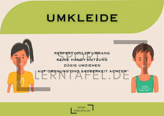 Aufkleber "Umkleide"