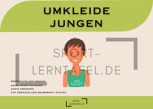 Aufkleber "Umkleide Jungen"