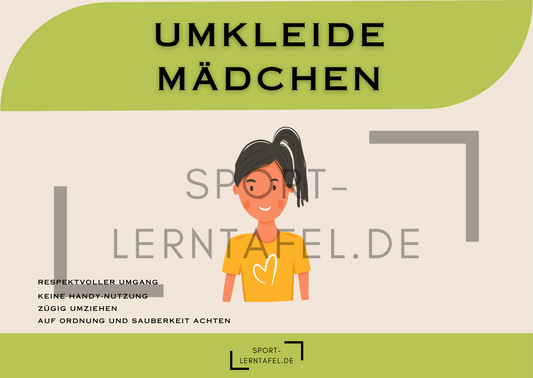 Aufkleber "Umkleide Mädchen"