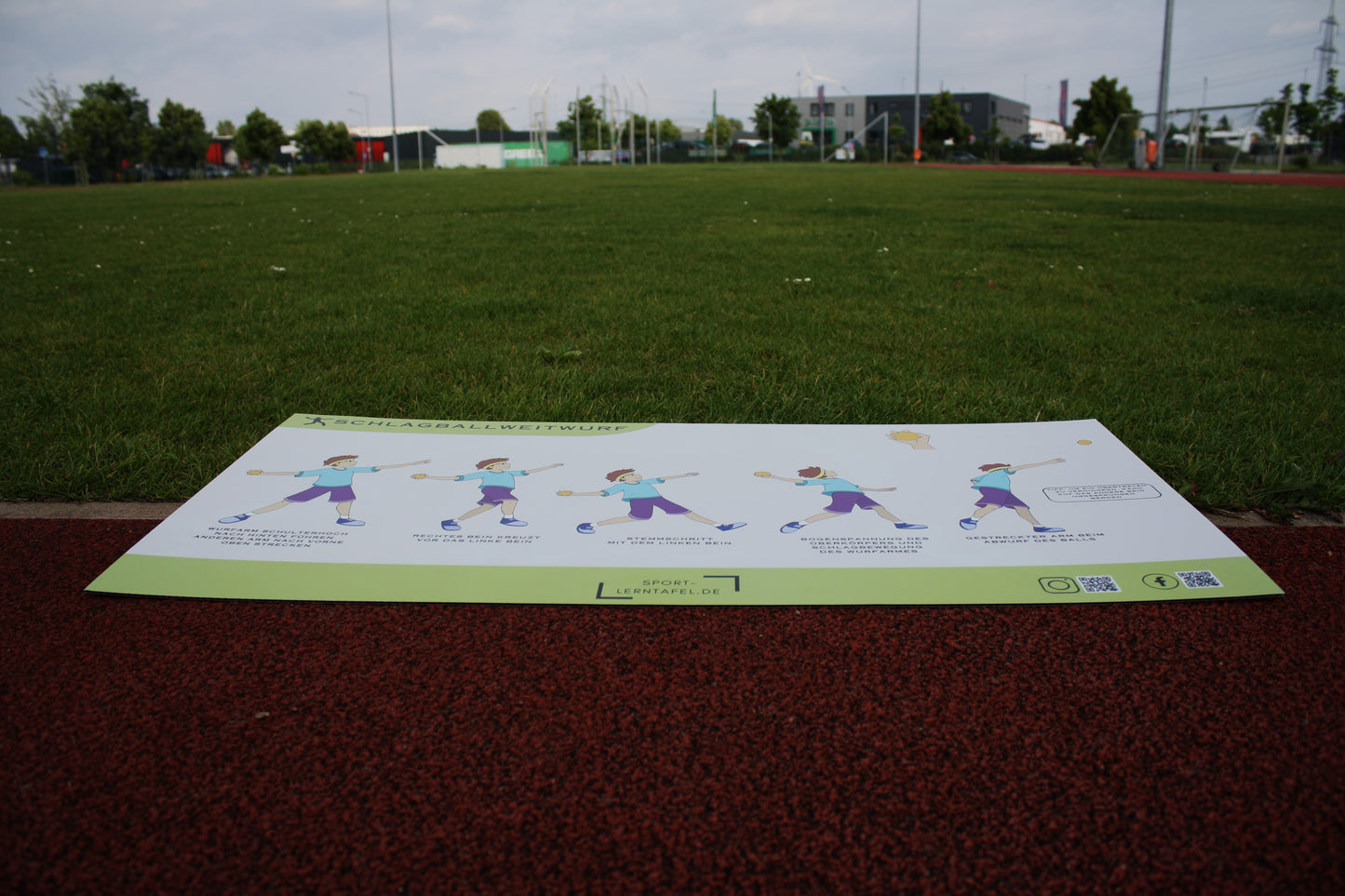 Lerntafel Leichtathletik Schlagballweitwurf